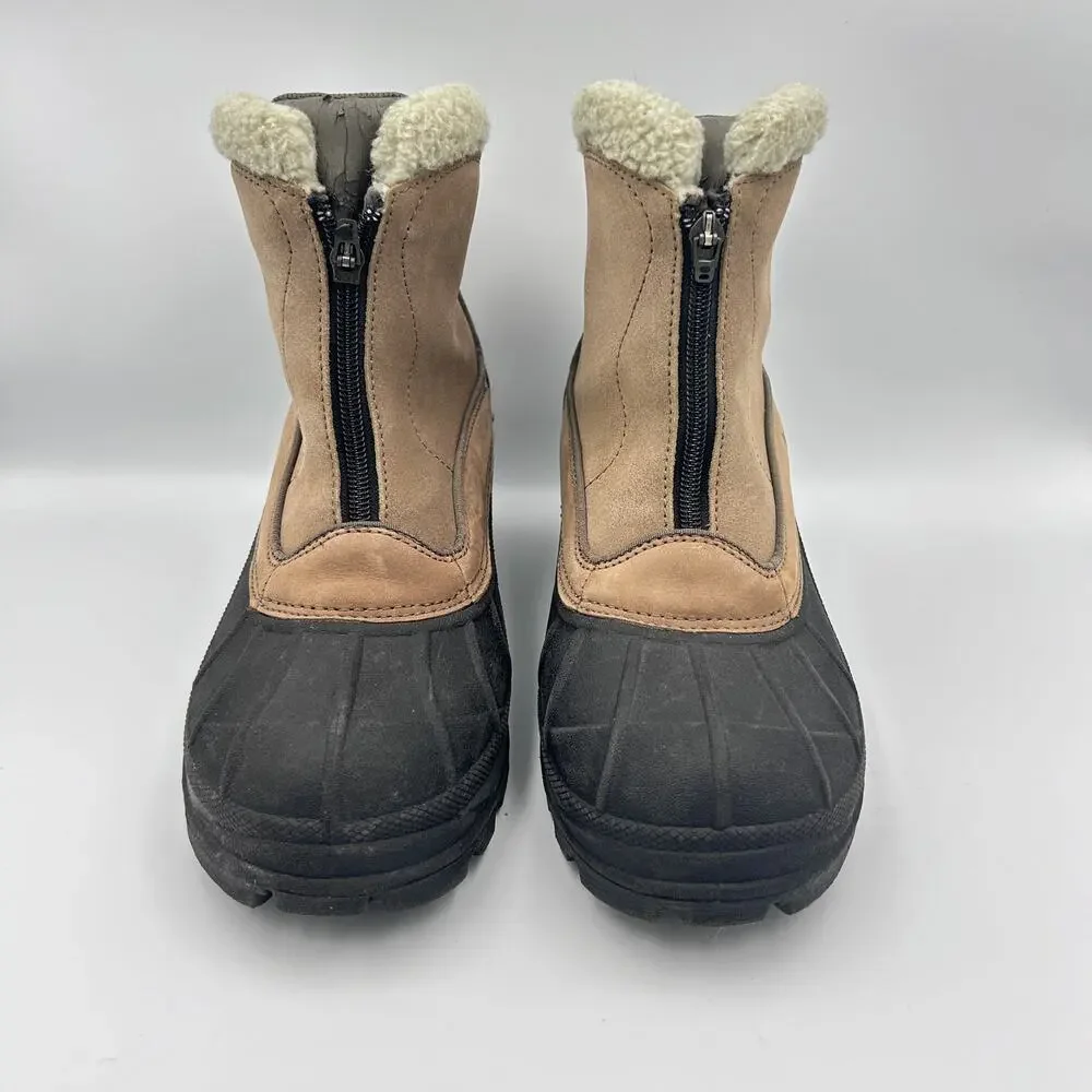 Sorel Snow Boots Women's Fleece Waterproof Winter Insulated Black Brown 7.5
